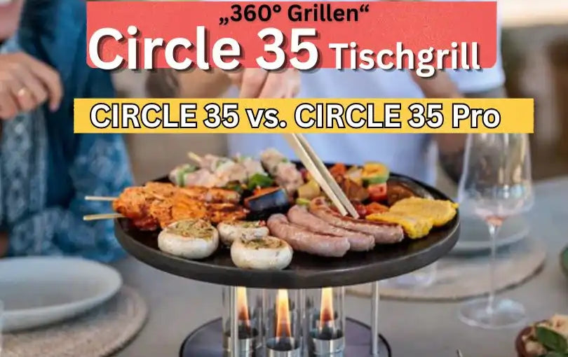 Höfats Circle 35 Tischgrill in Aktion