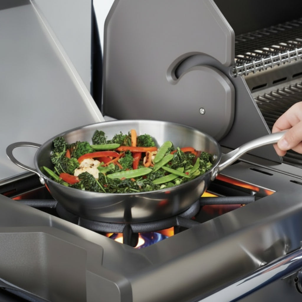 Napoleon Edelstahl Wok 12" (30 cm) Benutzung