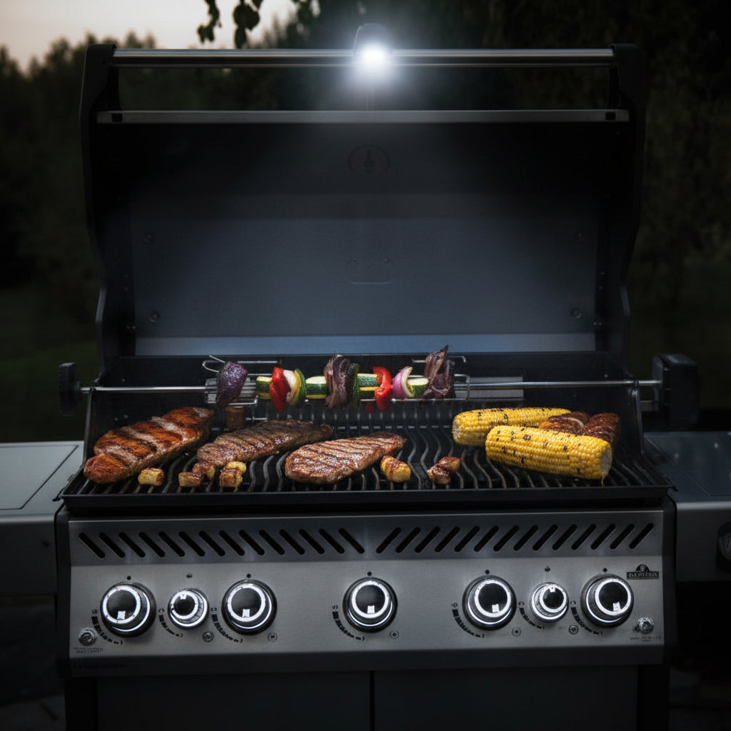 Napoleon Grilllicht LED, Befestigung am Griff Anwendung