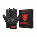FEUERMEISTER® Grillhandschuhe Gr. 10 (normal L/XL) - Aramid - schwarz (Paar)