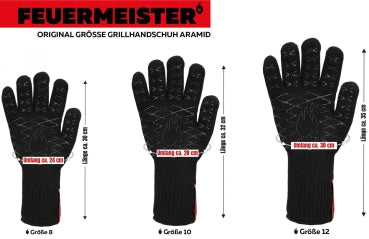 Feuermeister Grillhandschuhe Größenunterschiede