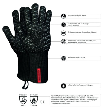 Feuermeister Grillhandschuhe mit Technischen Daten