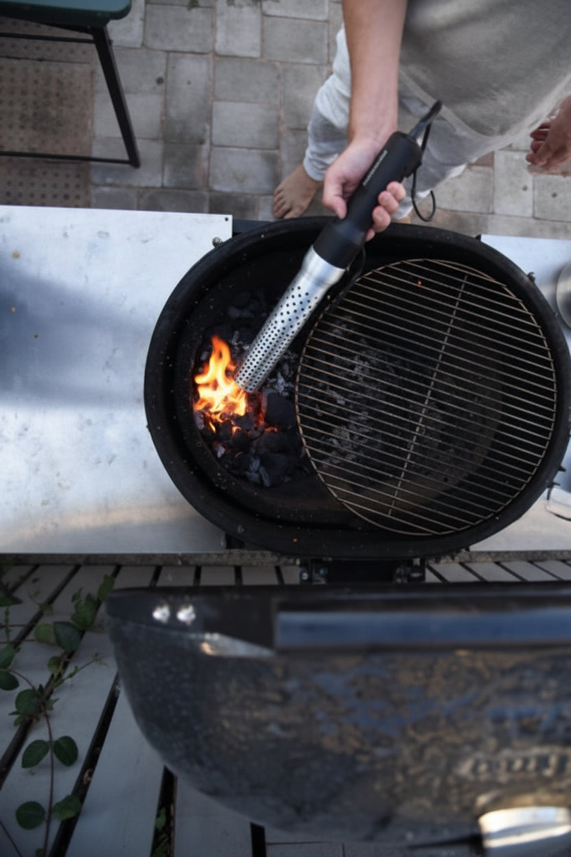 Looftlighter im Einsatz eines Keramikgrills