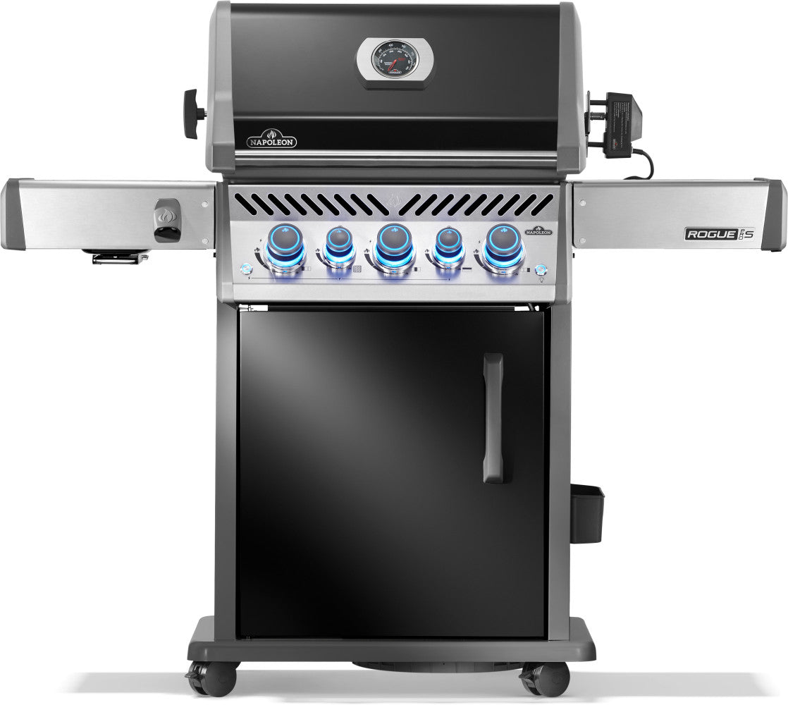 Napoleon Rogue PRO-S 425 RSIB  Schwarz – Inkl. Edelstahl-Drehspieß, SIZZLE ZONE  Heckbrenner_