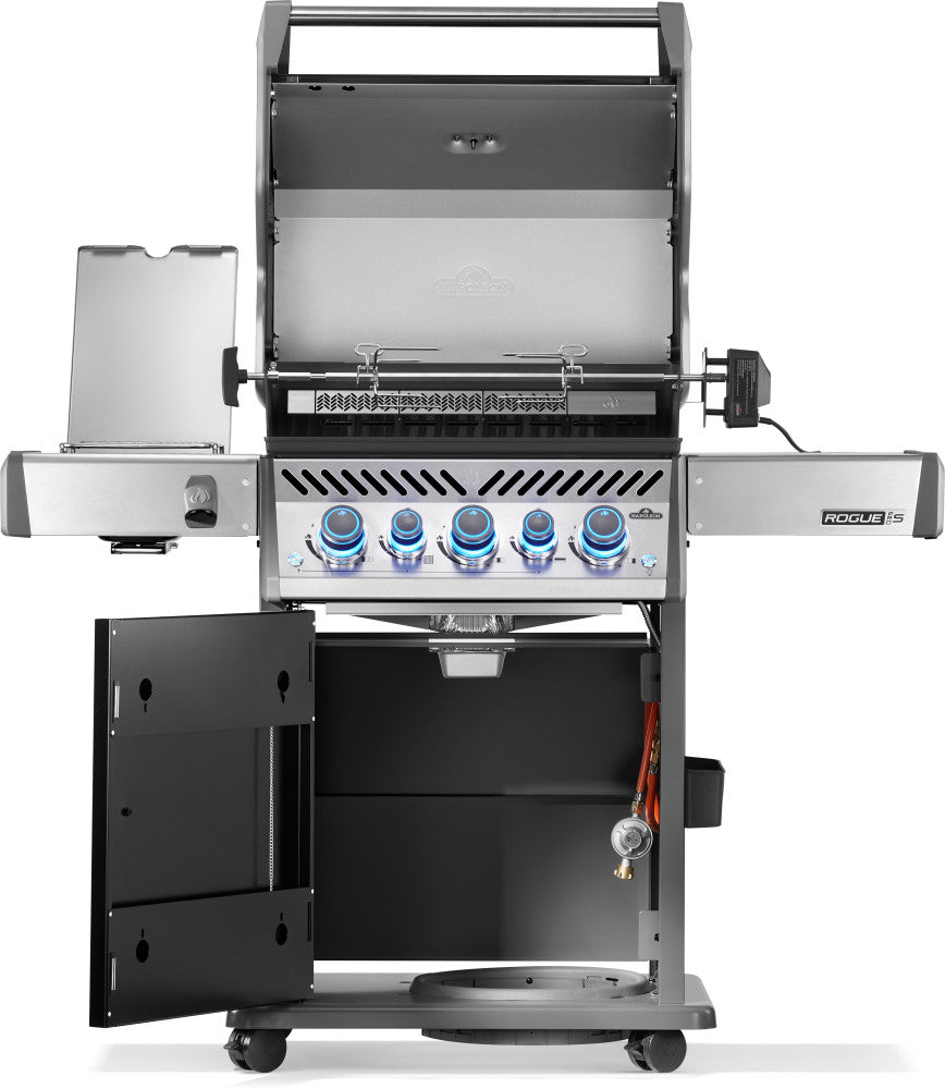 Napoleon Rogue PRO-S 425 RSIB  Schwarz – Inkl. Edelstahl-Drehspieß, SIZZLE ZONE  Heckbrenner_