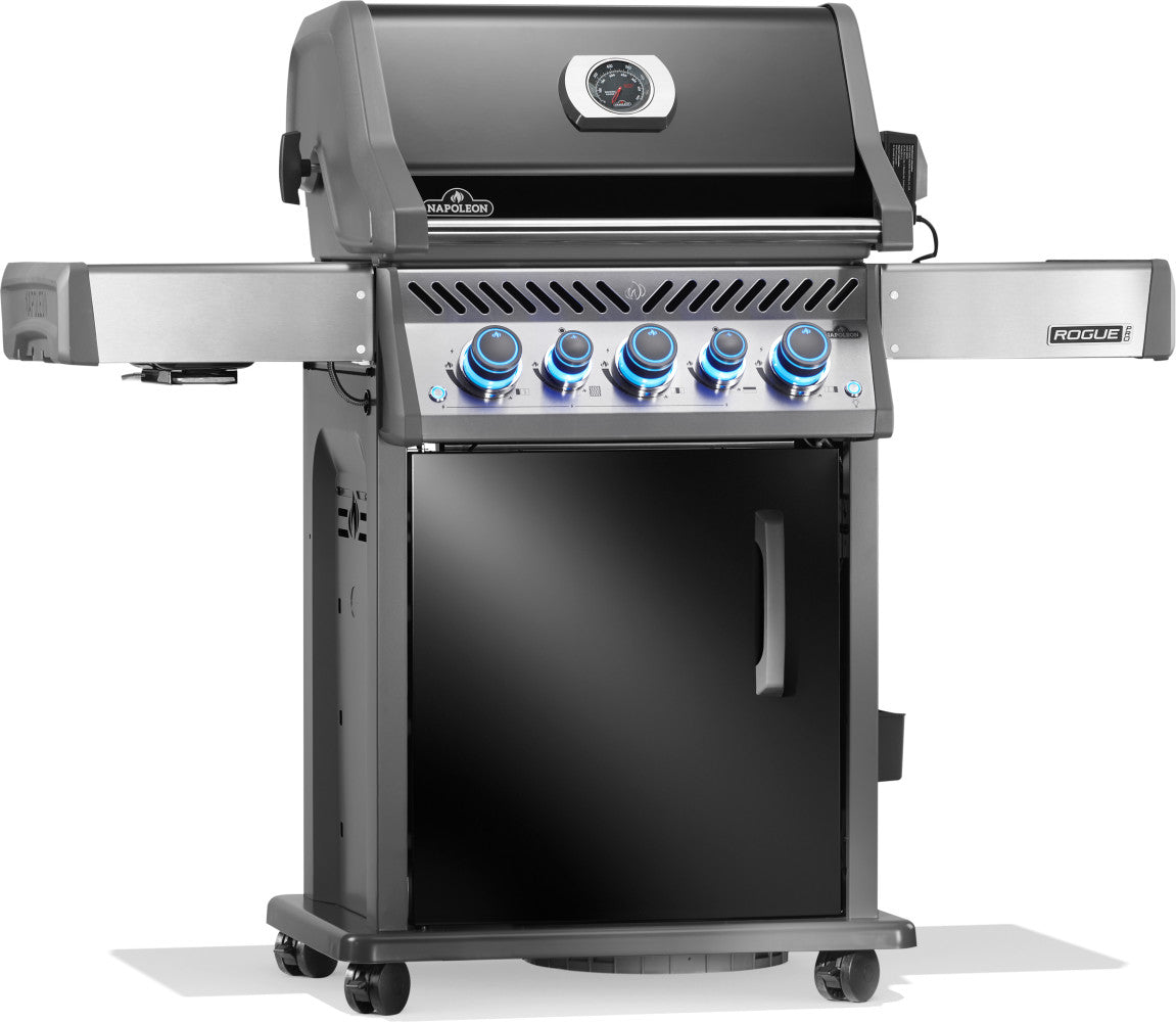 Napoleon Rogue PRO-S 425 RSIB  Schwarz – Inkl. Edelstahl-Drehspieß, SIZZLE ZONE  Heckbrenner_