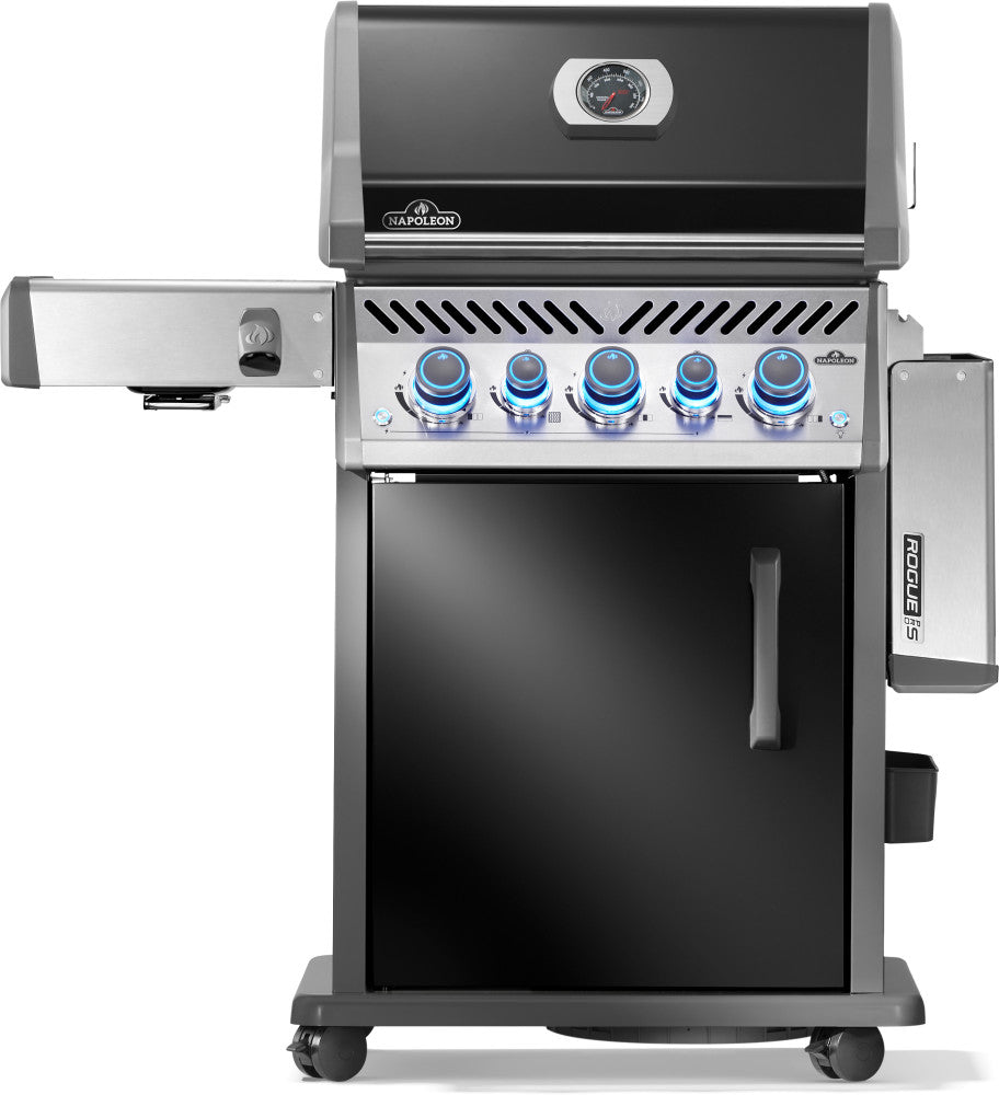 Napoleon Rogue PRO-S 425 RSIB  Schwarz – Inkl. Edelstahl-Drehspieß, SIZZLE ZONE  Heckbrenner_