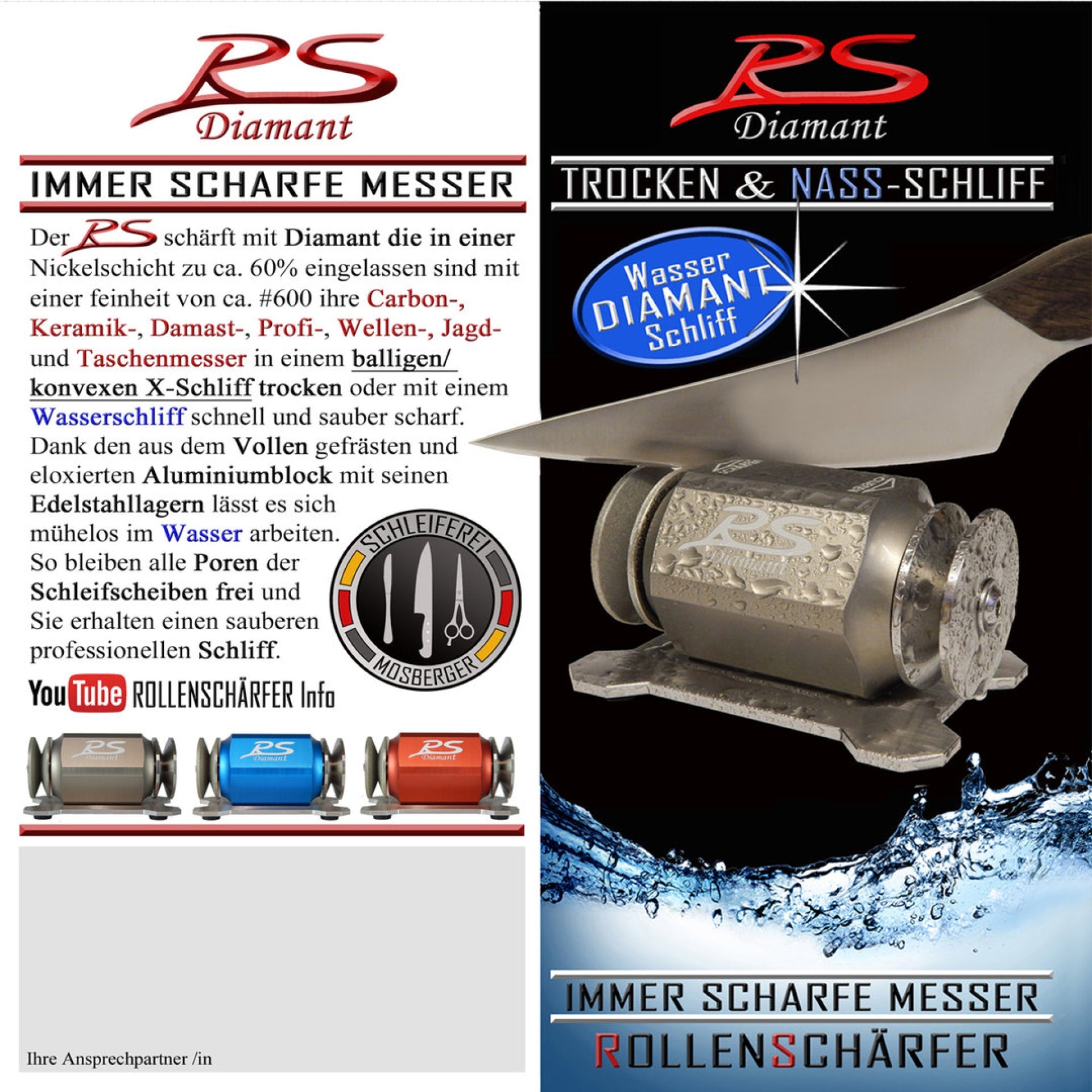 RS Diamant Rollenschärfer Gold Edition