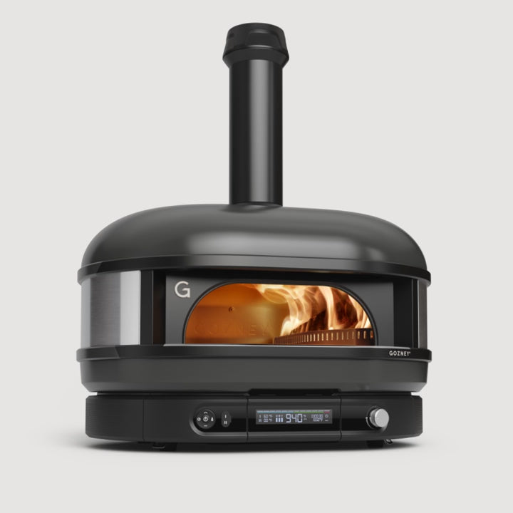 Video laden: Gozney Dome XL Dual Fuel Off Black: Profi-Set inkl. Pizzawender, Tür &amp; Abdeckung